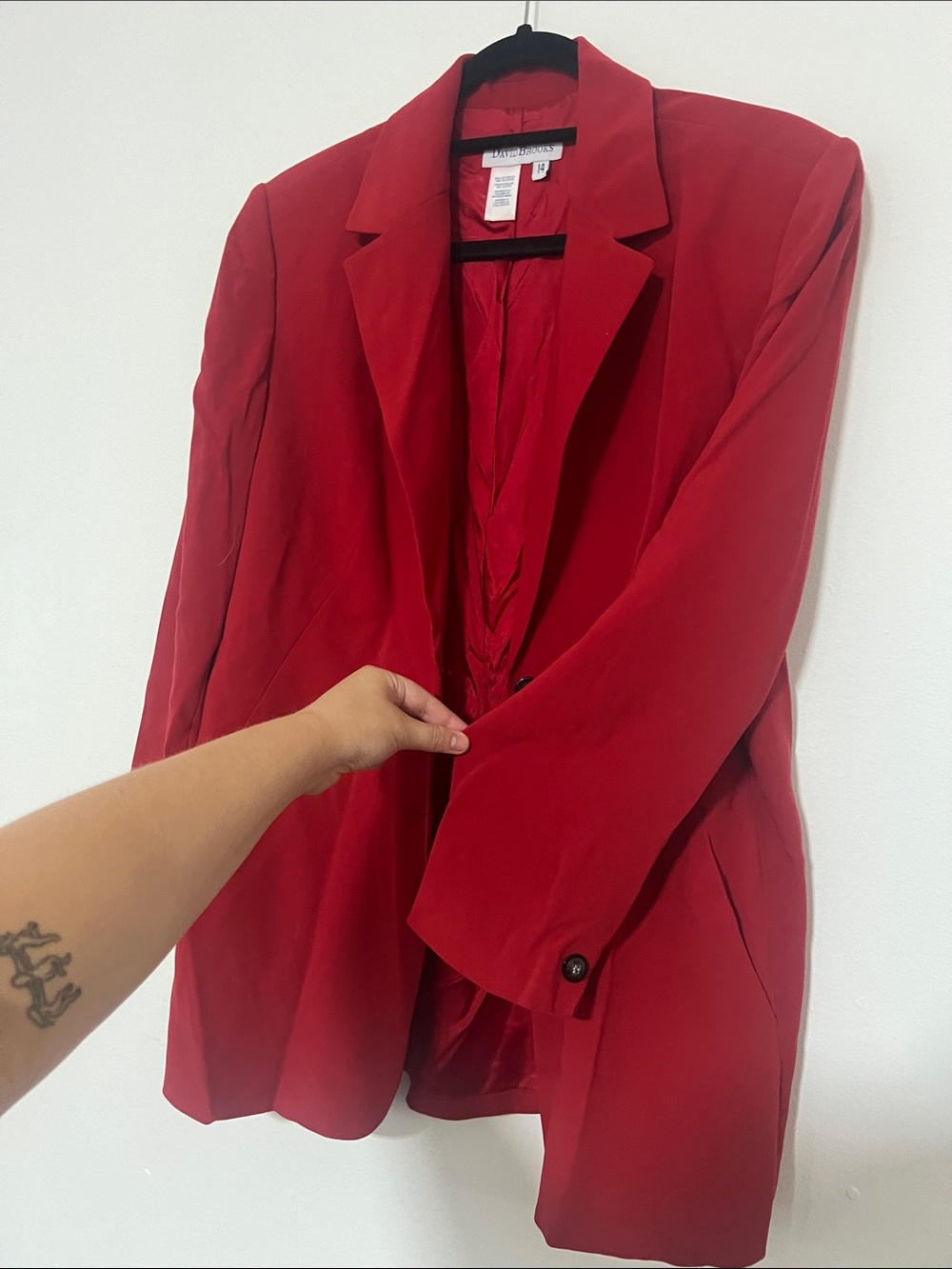 david brooks Red Women's Blazer - Single-Breasted - Picture 2 of 3